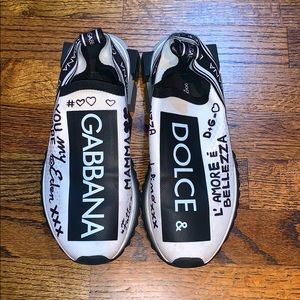 Dolce & Gabbana graffiti low top sock sneaker